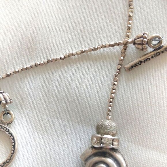 Sterling Silver-Swarovski Crystal Shell Necklace - Picture 8 of 9